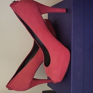 Hot pink platform shoes
